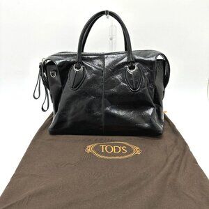 TOD’S D Style Bag Hand Bag Leather Black